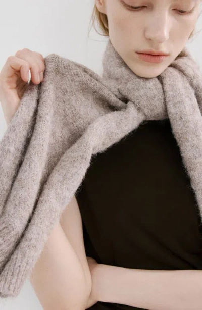 Mango Vestido Side Drape Top In Brown