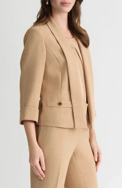 Kasper Shawl Collar Jacket In Neutral