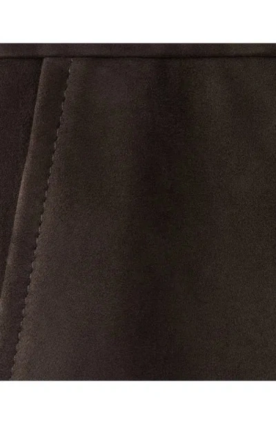Mango Suede Shorts In Brown