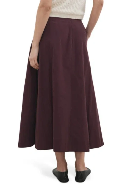 Mango Flared Midi-skirt In Burgundy