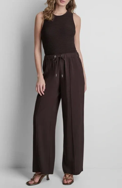 Dkny Drawstring Pants In Brown