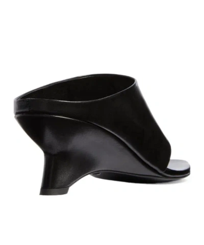 Khaite Black Marlow Sculptural Leather Mules In Black