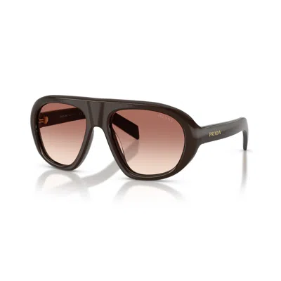 Prada Eyewear Oversized Pilot Sunglasses In Multi