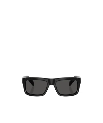Prada Eyewear Rectangular Frame Sunglasses In Black