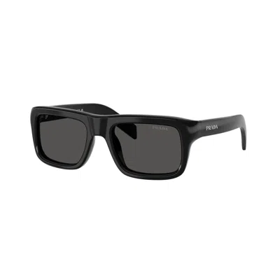Prada Eyewear Rectangular Frame Sunglasses In Black