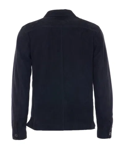 Tom Ford Suede Button-up Jacket In Blue