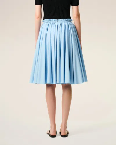 Ami Alexandre Mattiussi Ami Paris Ami Paris Cotton Midi Corolla Skirt In Blue