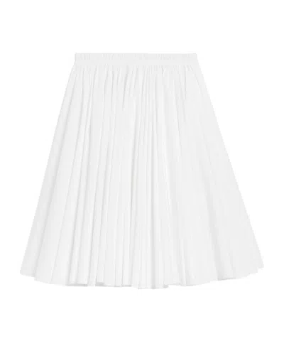 Ami Alexandre Mattiussi Ami Paris Ami Paris Cotton Midi Corolla Skirt In White