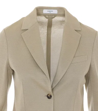 Circolo 1901 Single-breasted Patch-pocket Jacket In Neutral