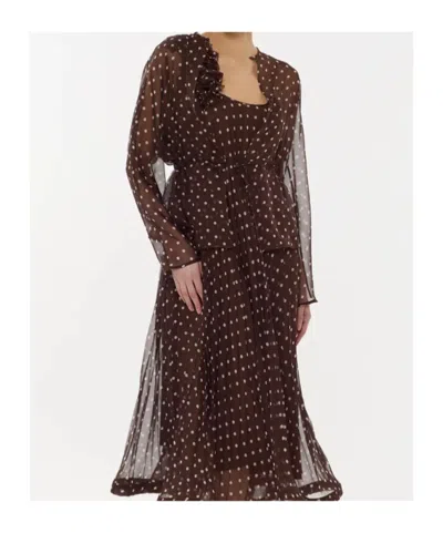 P.a.r.o.s.h Polka-dot Drawstring Blouse In White