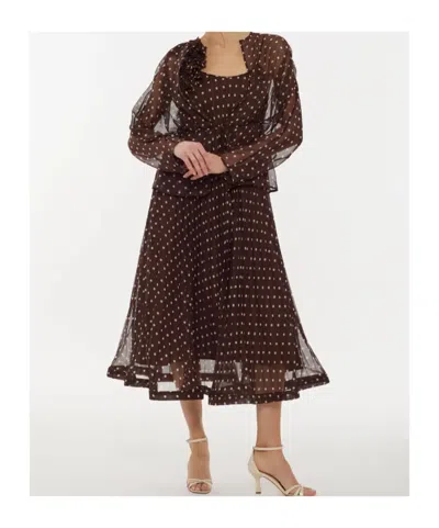 P.a.r.o.s.h Polka-dot Drawstring Blouse In White