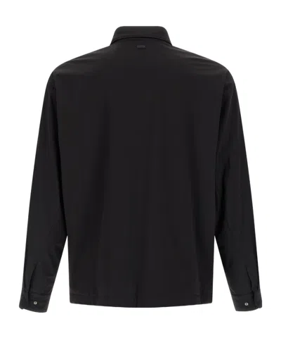 Herno Windproof Polyamide Overshirt In Black