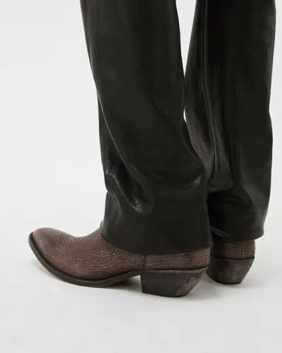 Versace Textured Boots In Brown