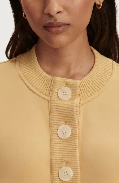Varley Reena Front Button Sweatshirt In Neutral