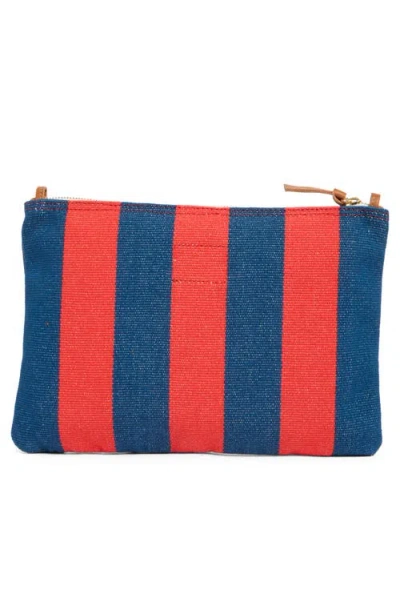 Clare V . Stripe Flat Clutch In Multi