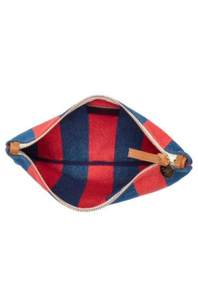 Clare V . Stripe Flat Clutch In Multi