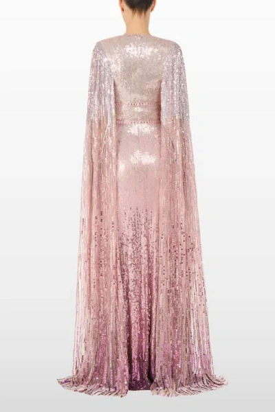 Jenny Packham Easy Breezy Sequin-embellished Maxi Dress In Pink
