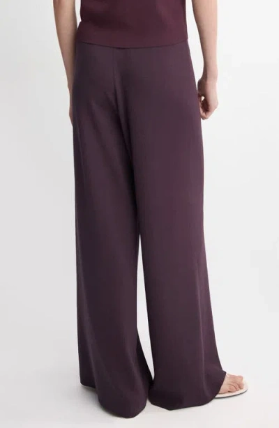 Mango Knit Pull-on Straight Leg Pants In Brown