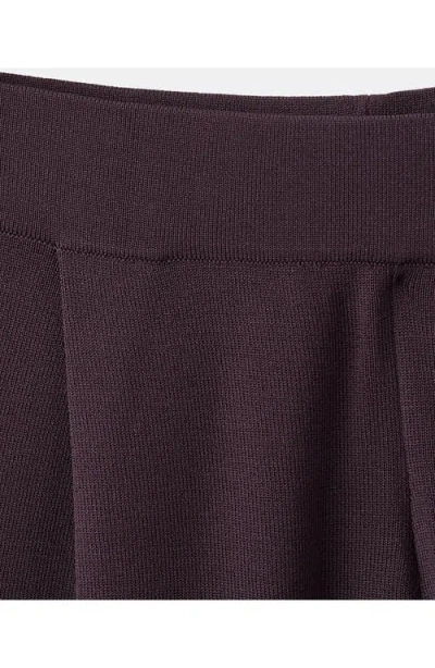Mango Knit Pull-on Straight Leg Pants In Brown