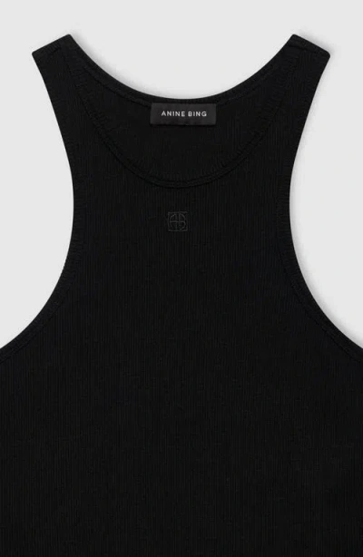 Anine Bing Arie Crochet-knit Tank Top In Black