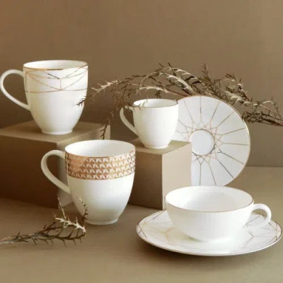 Prouna Gem Cut Gold Mug_version B In White