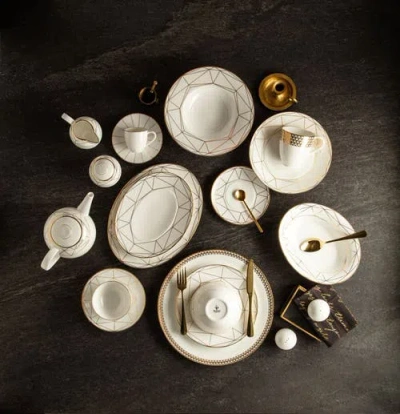 Prouna Gem Cut Gold Mug_version B In White