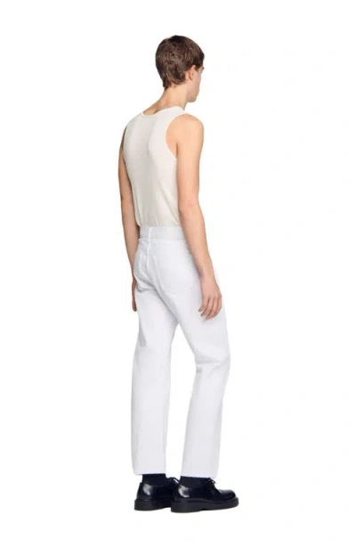 Sandro Regular Raw Jeans In White In White