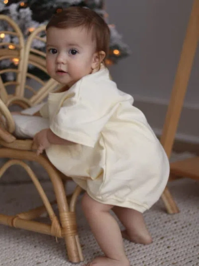 Winnie + Crew Cory Pocket Romper In White