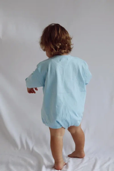 Winnie + Crew Harley Pocket Romper In Blue