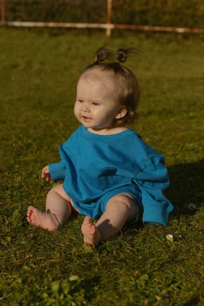 Winnie + Crew Harley Pocket Romper In Blue