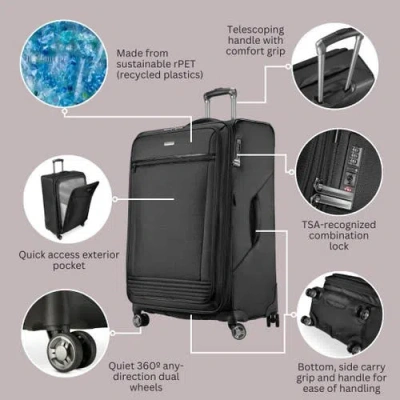 Ricardo Beverly Hills Avalon Softside 28" Checked Spinner In Black