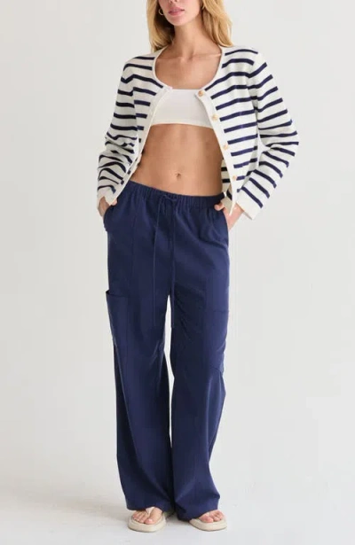 Crescent Pull On Tencel Blend Pants In Blue