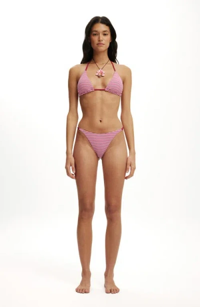 Body Micro String Thong Bikini Bottom In Pink