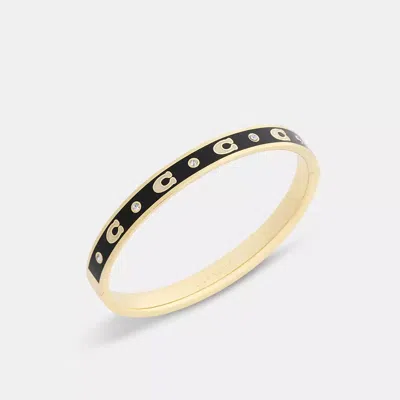 Coach Repeated C Hinged Bangle In Multi