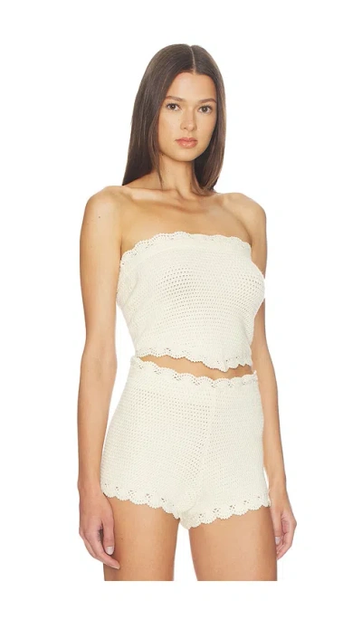 Posse Dylan Strapless Top In Neutral