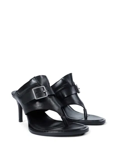 Ann Demeulemeester Bri Heeled Thong Sandals In Black