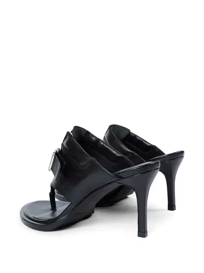 Ann Demeulemeester Bri Heeled Thong Sandals In Black