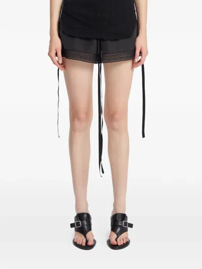 Ann Demeulemeester Bri Heeled Thong Sandals In Black