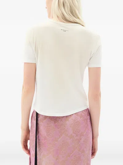 Ann Demeulemeester Floor Electric Kiss T-shirt In White