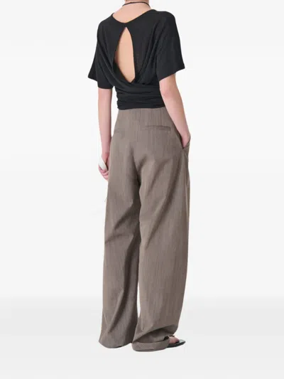 Iro Sorenza Open-back T-shirt In Black