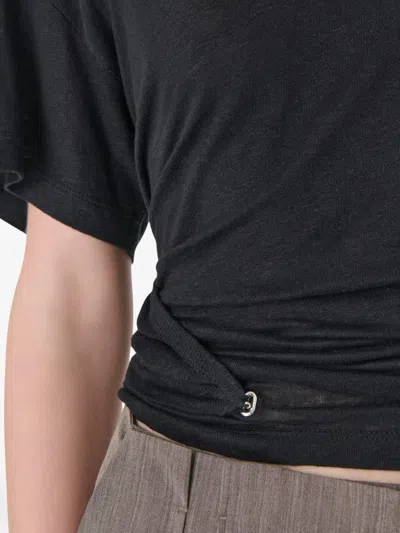 Iro Sorenza Open-back T-shirt In Black