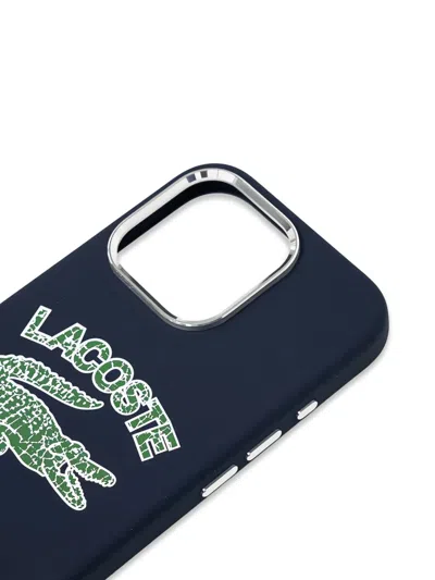 Lacoste Logo Iphone 16 Pro Phone Case In Blue