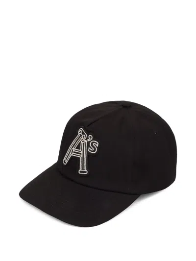 Aries Column A Embroidered Cap In Black