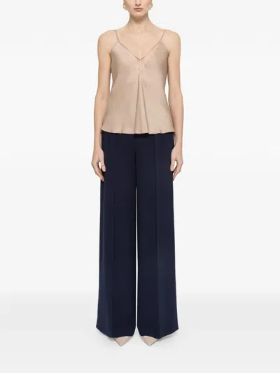 Nissa Tulle-insert Top In Neutral