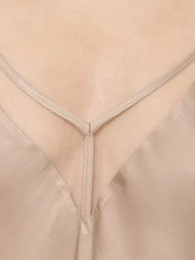 Nissa Tulle-insert Top In Neutral