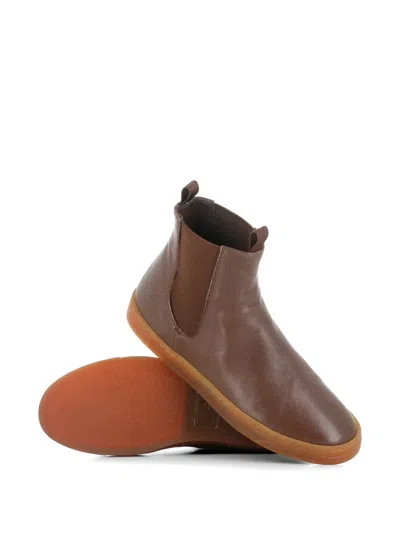 Officine Creative Pull-tab Leather Boots In Brown