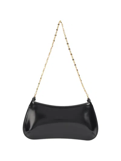 Jacquemus Ex 24hbaw00404ac18a01 Le Petit Bisou Chaine Shoulder Bags Black In Black