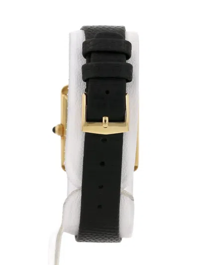 Pre-owned Patek Philippe 1984 Rectangular Case 25mm Watch In Black