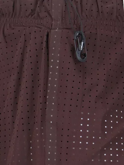Satisfy Brown Space-o Technical Perforated Shorts In Brown