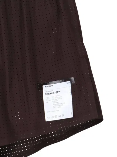 Satisfy Brown Space-o Technical Perforated Shorts In Brown